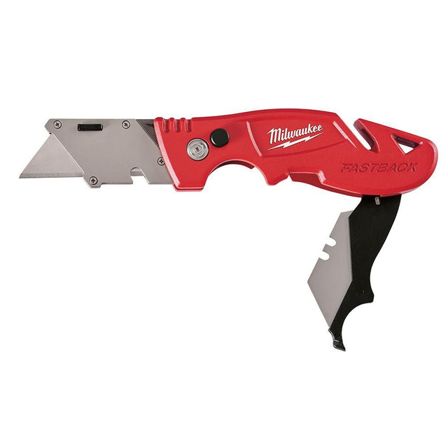 Milwaukee FASTBACK Utility Knife with Blade Storage 4932471358 - KNIVES / PENKNIFES - Beattys of Loughrea
