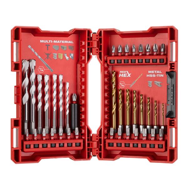 Milwaukee SHOCKWAVE 39pc Impact Duty Drill & Drive Set 4932479853 - SDS BITS - Beattys of Loughrea