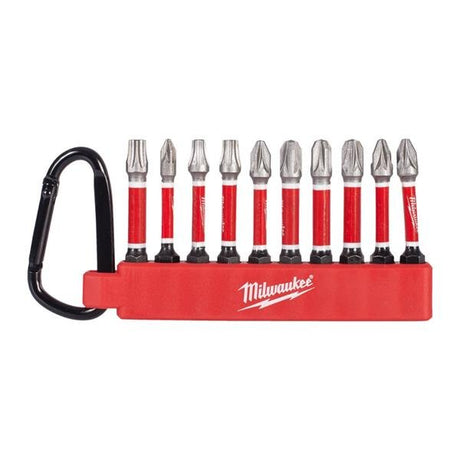 Milwaukee SHOCKWAVE Gen 4 Carabiner Bit Set 10pc 4932500397 - SCREWDRIVERS - Beattys of Loughrea