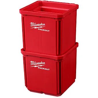 Milwaukee PACKOUT 10x10cm Nest Bin - 2pc - 4932480698 - NAIL BAG/ TOOL HOLDERS - Beattys of Loughrea