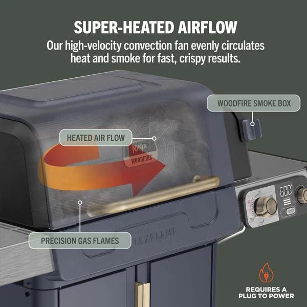 Ninja FlexFlame Outdoor Cooking System 5 - in - 1 Grill & Smoker | PG301UKBL - BBQ - GAS - Beattys of Loughrea