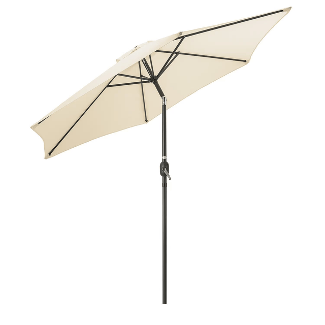 Euroactive Crank & Tilt Aluminium Parasol Stone - 2.7m - PARASOLS - Beattys of Loughrea