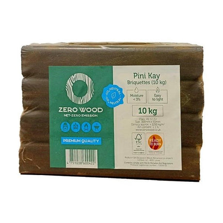 Zero Wood Pini Kay Wood Briquettes - Pallet 96 bales(12pk) - BRIQUETTES - Beattys of Loughrea