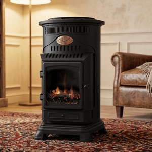 Sahara Provence 6kW Hybrid Gas and Electric Stove, Black - GAS HEATERS - Beattys of Loughrea