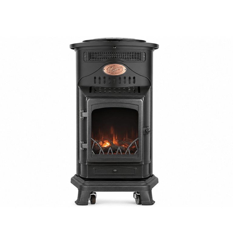 Sahara Provence 6kW Hybrid Gas and Electric Stove, Black - GAS HEATERS - Beattys of Loughrea