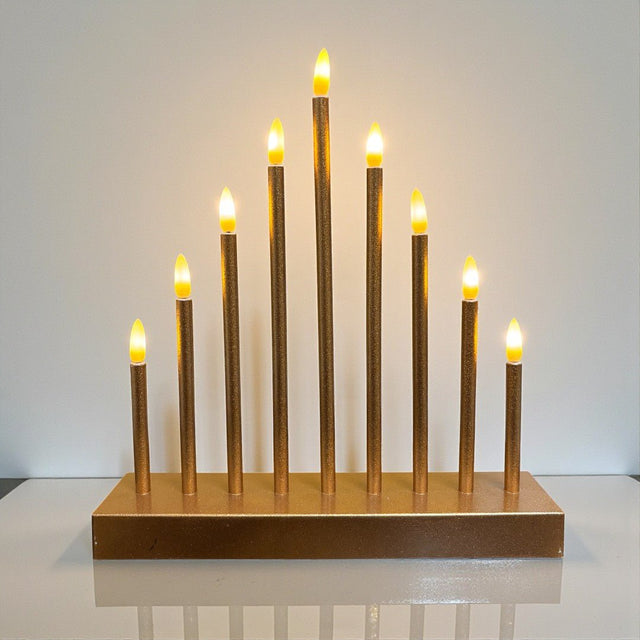 Premier Battery Operated 27cm Candlebridge – Warm White LEDs - Rose Gold - XMAS CANDLE ARCHES LOGS - Beattys of Loughrea