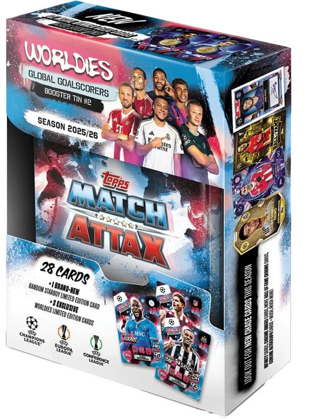 MATCH ATTAX 25/26 UCC Booster Tin | Worldies Limited Edition Cards (EDIMA952 PKS) - HALLOWEEN, PKT MONEY, JOKE - Beattys of Loughrea