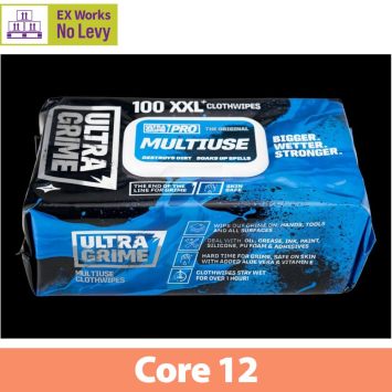 Ultra Grime - PRO XXL+ Multiuse Cloth wipes 100 Pack - CLEANING - LIQUID/POWDER CLEANER (1) - Beattys of Loughrea