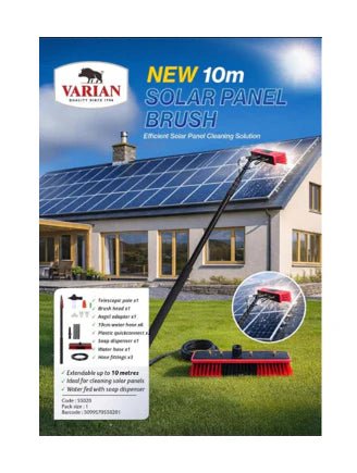 Solar Brush Dosco 10m Telescopic Water - Fed Cleaning Pole 55020 - CLEANING SWEEPNG BRUSH/BROOM/DUSTPAN - Beattys of Loughrea
