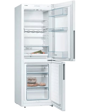 Bosch Series 4 Freestanding Fridge Freezer | White - FR/FREEZER MED COMBI 0 - 299L - Beattys of Loughrea