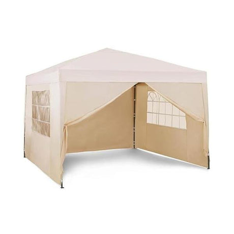 Pop Up Gazebo with 3 Sidewalls - 3M x 3M - GAZEBO CANVAS & METAL - Beattys of Loughrea