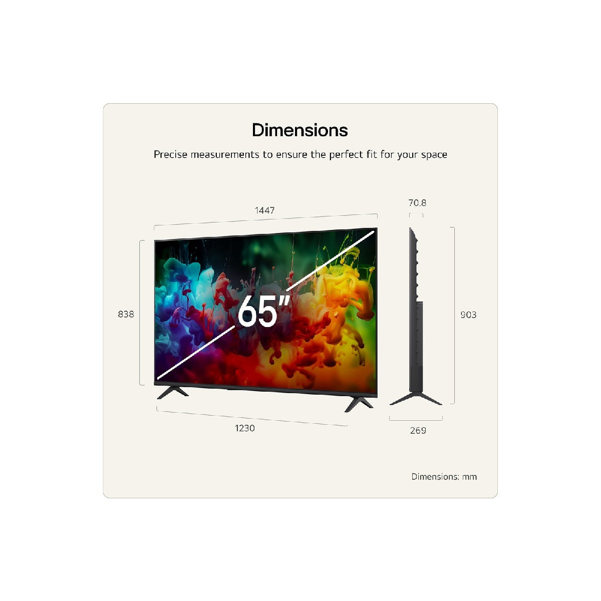 LG QNED 65QNED72B6B 165.1 cm (65") 4K Ultra HD Smart TV Black