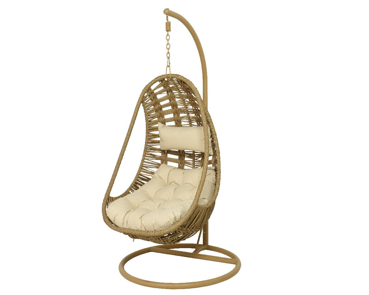 Lucca Hanging Natural Wicker Egg Chair - EGG/ HANGING CHAIRS - Beattys of Loughrea
