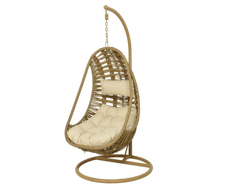 Lucca Hanging Natural Wicker Egg Chair - EGG/ HANGING CHAIRS - Beattys of Loughrea