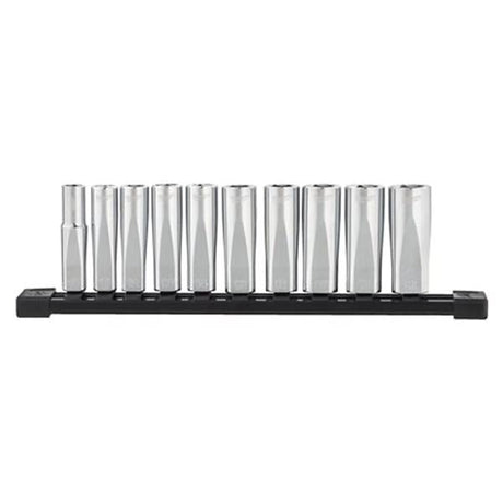 Milwaukee 4932492509 3/8" Drive Metric Deep Chrome Sockets (10 Pieces) - SOCKETS - Beattys of Loughrea