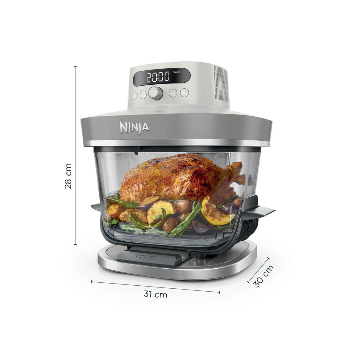 Ninja CRISPi PRO 7 - in - 1 XL Glass Air Fryer - Bone | AS101UKLG - AIR FRYER / DEEP FAT FRYERS - Beattys of Loughrea