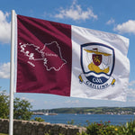 Galway GAA 5ft x 3ft County Flag on Pole - Maroon/White