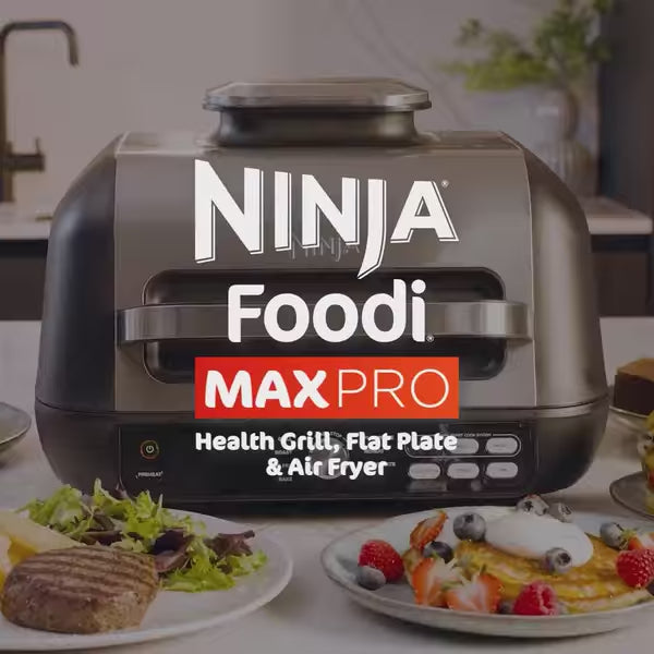 Ninja Foodi MAX Pro Health Grill, Flat Plate & Air Fryer AG651UK