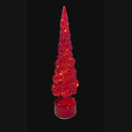 Mica Decorations Glass Christmas Tree Rotatable Red 40 x 10.5cm