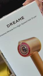 Sèche-cheveux haute vitesse Dreame Miracle Pro avec soin du cuir chevelu par lumière rouge, Or