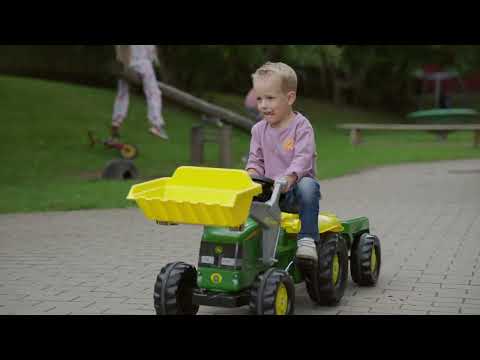 Rolly Kid John Deere Tractor with Loader & Trailer