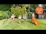 Hedstrom Europa Swing Set Double swing, glider and slide combination