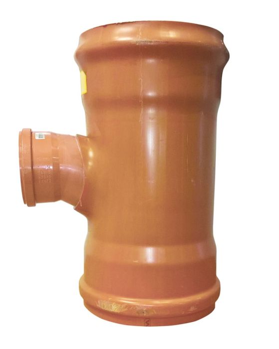 Wavin U Drain PVC Sewer Pipe Double Socket 90 Branch Sewer Pipe - SEWER FITTINGS 6" - Beattys of Loughrea