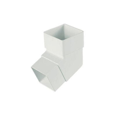 Downpipe White Sq Offset Bend 112.5 De Rbs2 - PVC GUTTER DOWNPIE WHITE - Beattys of Loughrea