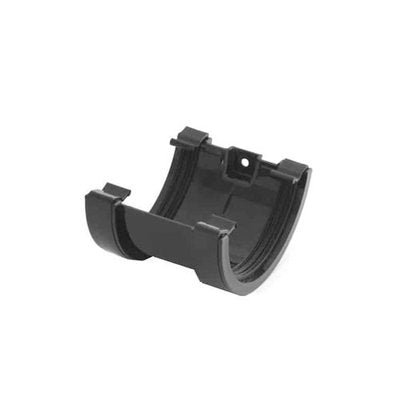 Gutter Black Round Union Bracket Ru1 - PVC GUTTER DOWNPIPE BLACK - Beattys of Loughrea