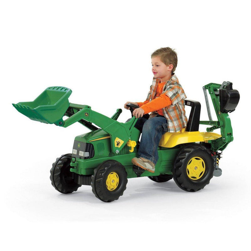 Rolly John Deere Trailer With Load And Backhoe - RIDE ON TRACTORS & ACCESSORIES - Beattys of Loughrea