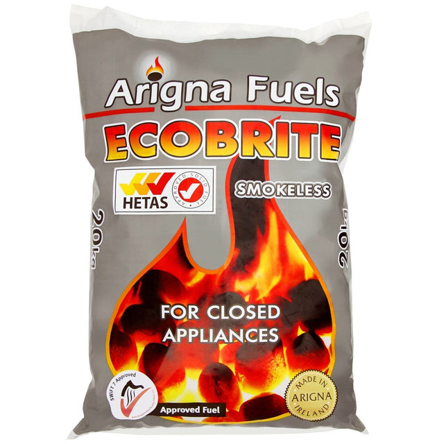 Ecobrite Smokeless Coal 20kg- Arigna Fuel - COAL - Beattys of Loughrea