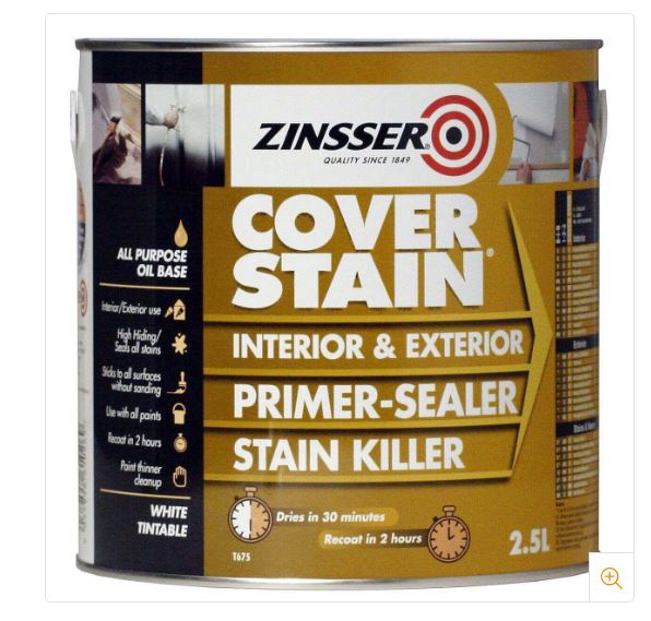 Zinsser Cover Stain Paint 2.5ltr - EXTERIOR & WEATHERSHIELD - Beattys of Loughrea