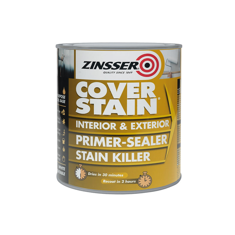 Zinsser Cover Stain Primer - 1 Litre - EXTERIOR & WEATHERSHIELD - Beattys of Loughrea