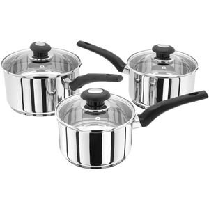 Judge Essentials, 3 Piece Saucepan Set - COOKWARE - S/STEEL - Beattys of Loughrea