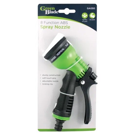 Greenblade Hose Spray Nozzle 8 Function - HOSE ACCESSORIES - Beattys of Loughrea