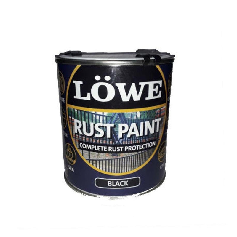 Lowe Rust And Metal Paint - Black 1 Litre - METAL PAINTS - Beattys of Loughrea