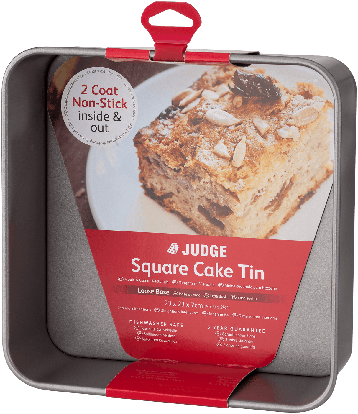 Judge Square Cake Tin Loose Base Non-Stick 23cm / 9" - BAKEWARE - Beattys of Loughrea