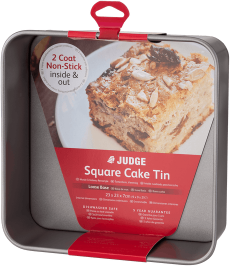 Judge Square Cake Tin Loose Base Non-Stick 23cm / 9" - BAKEWARE - Beattys of Loughrea