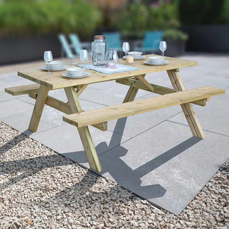 Pressure Treated Heavy Duty Picnic Bench - SINGLE GARDEN BENCH/ CHAIR - Beattys of Loughrea