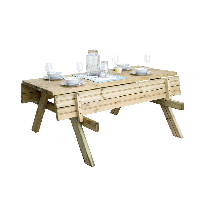 Pressure Treated Heavy Duty Picnic Bench - SINGLE GARDEN BENCH/ CHAIR - Beattys of Loughrea