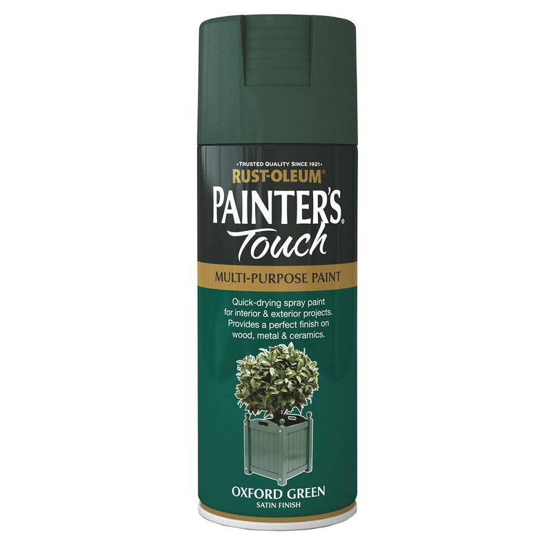Rustoleum Painters Touch Multi-Purpose Spray Paint 400ml - Oxford Green Satin - METAL PAINTS - Beattys of Loughrea