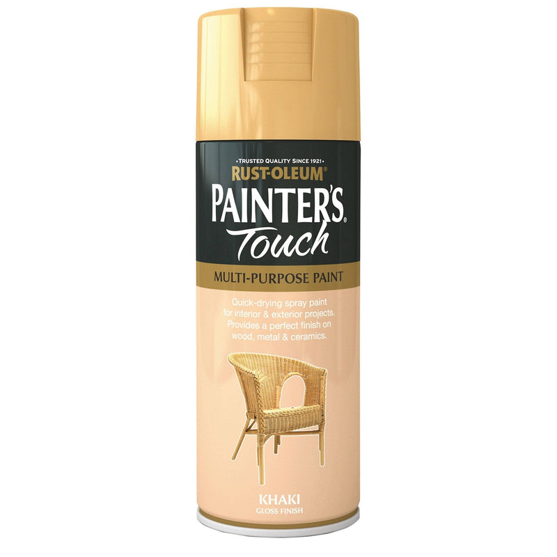 Rustoleum Painters Touch Multi-Purpose Spray Paint 400ml - Khaki Gloss - METAL PAINTS - Beattys of Loughrea