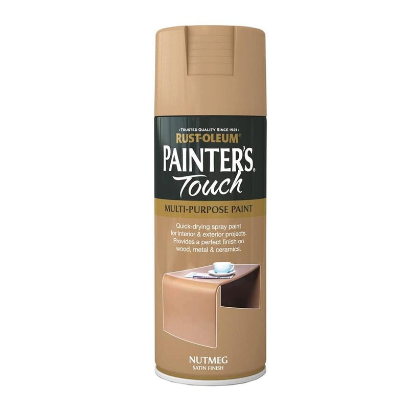 Rustoleum Painters Touch Multi-Purpose Spray Paint 400ml - Nutmeg Satin - METAL PAINTS - Beattys of Loughrea