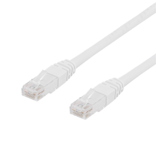 Deltaco Cat6 Network Patch Cable 5m White - LEADS - Beattys of Loughrea