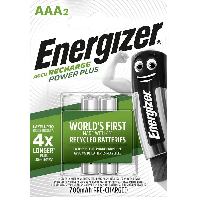 Energizer Power Plus AAA 700mAh Batteries 2pcs - BATTERIES - Beattys of Loughrea
