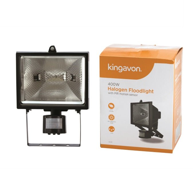 Kingavon 400W Halogen Floodlight With PIR Motion Sensor - OUTDOOR LIGHTS - Beattys of Loughrea