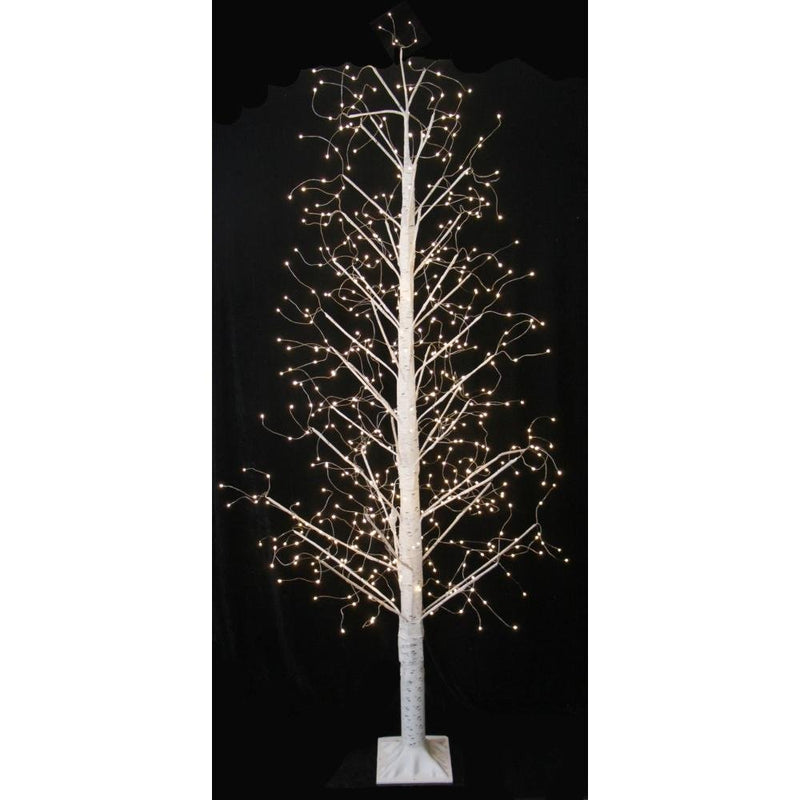2.1m Outdoor White Noel Birch LED Christmas Tree - Warm White - XMAS TREE ARTIFICIAL - Beattys of Loughrea