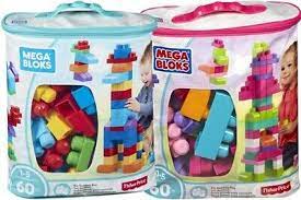 Mega Bloks Building Bag 60Pcs Assorted - CONSTRUCTION - LEGO/KNEX ETC - Beattys of Loughrea