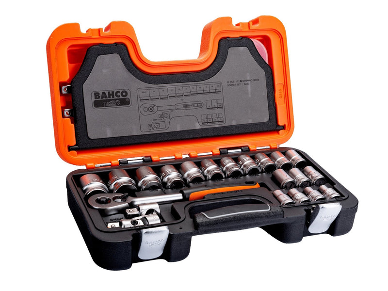 Bahco Socket Set 24 Piece 1/2in Drive - TOOL SETS/ SOCKET SETS - Beattys of Loughrea