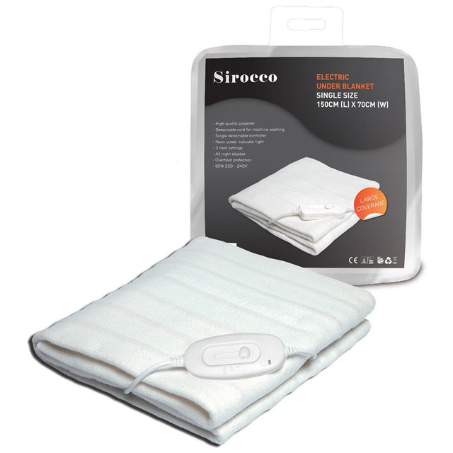 Sirocco Electric Under Blanket -Single - ELEC BLANKET UNDER - Beattys of Loughrea